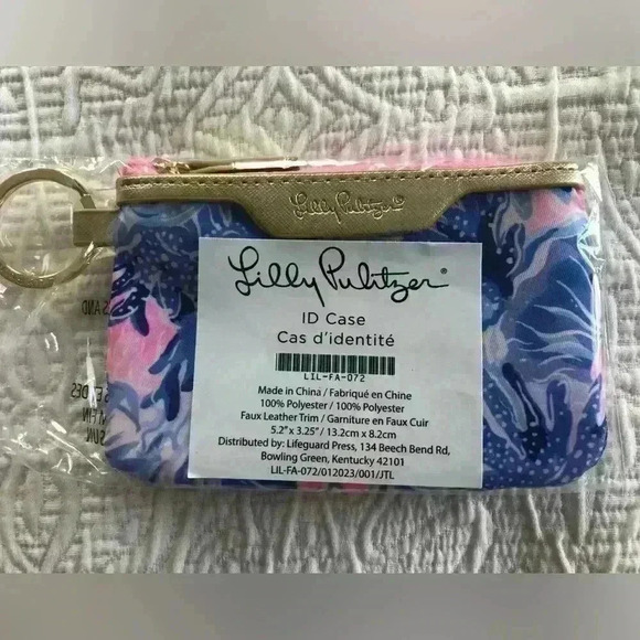 Lily Pulitzer ID case Zip pouch w/ Key ring - Picture 3 of 4